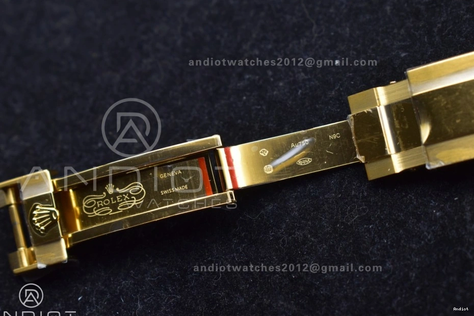 Oysterflex Edition 126518 SH4131 Best on (Weighted) V6 Diamonds Daytona QF Strap 1:1 YG Dial Black 0403